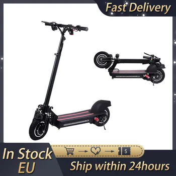 

10 Inch Folding Electric Scooter 1200W Power Motor Double Drive Electric Scooter Induction LED Lights 40-60KM Mileage For Adults