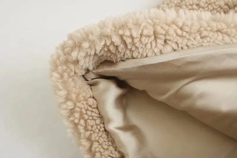 remarkable  new women autumn winter solid color warm fleece coat female long sleeve pockets single breasted jac