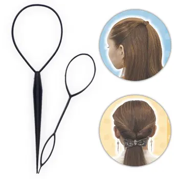 

Plastic Hair Loop Styling Tool Ponytail Bun Maker Hair Bun Maker Clip Hair Braid Accessories For Women