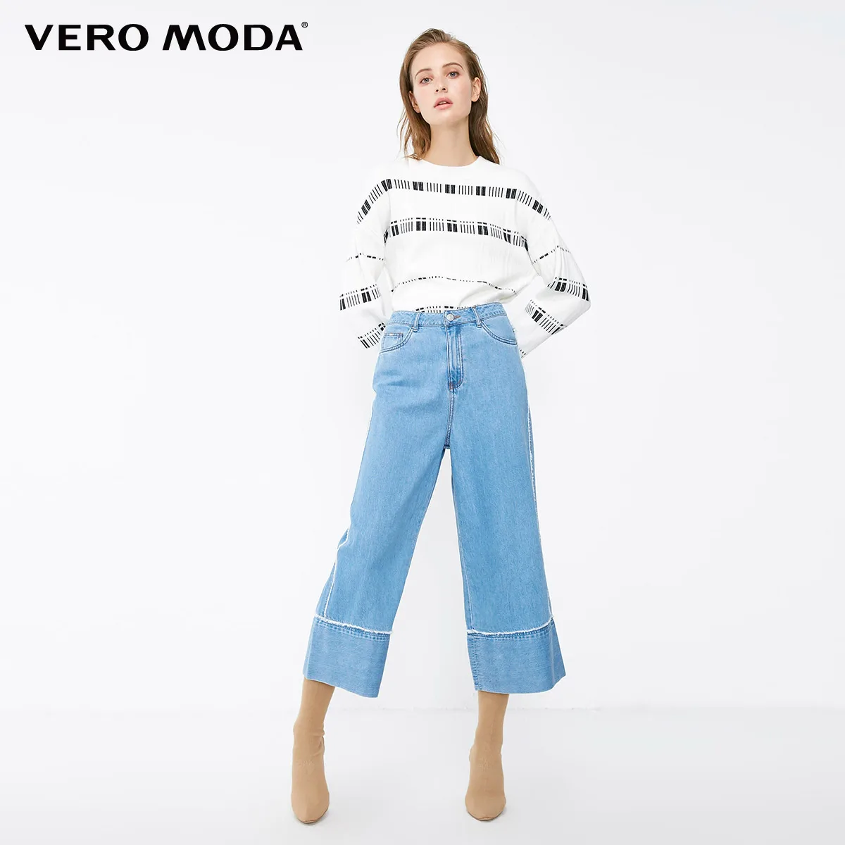 Vero Moda женский стиль OL полосатый с длинными рукавами вязаный | 319124524