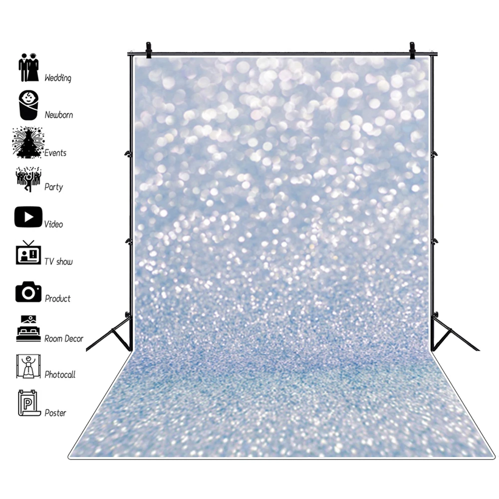 Laeacco Light Bokeh Glitters Sequins Polka Dots Dreamy Portrait Photography Backdrop Photo Background Birthday Wedding Photozone