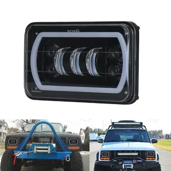 

Square 4X6 Inch LED Headlight High Low Beam for Jeep Wrangler JK TJ LJ Hummber Car Accessories