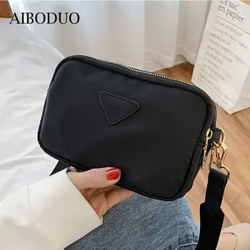

AIBODUO Luxury Brand Shoulder Bag Fashion Versatile Simple Mini Mobile Phone Bag Waterproof Oxford Cloth Wallet Messenger Bag