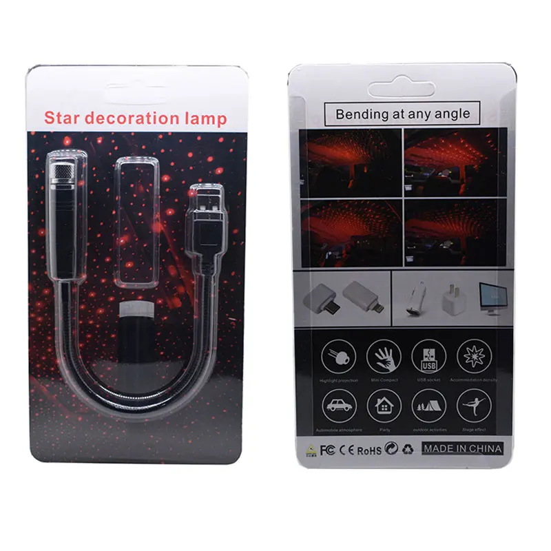 Usb Led атмосфера звезда светильник лампы для автомобиля и дома Универсальный мини
