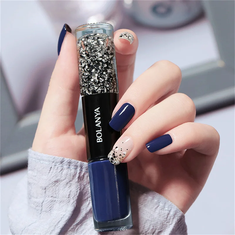 Nail Polish Oily Double-Headed Free Baking Quick Drying Non-Fading Sequin Art
