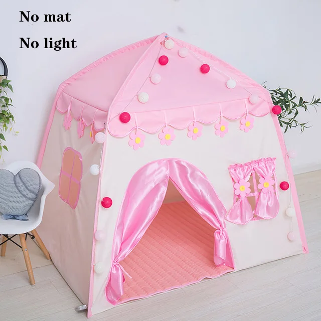 Детский Крытый и замок на открытом воздухе палатка детская принцесса игровой дом для мальчиков и девочек большой дом складной игровой дом для детей Подарки - Цвет: pink tent