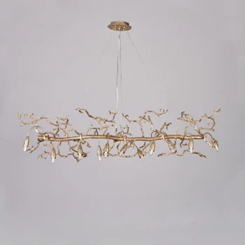 

2020 Large Artistic Branches Chandeliers Coloured Glaze Chandelier Light Lighting Hotel Chandeliers Copper Chandelier
