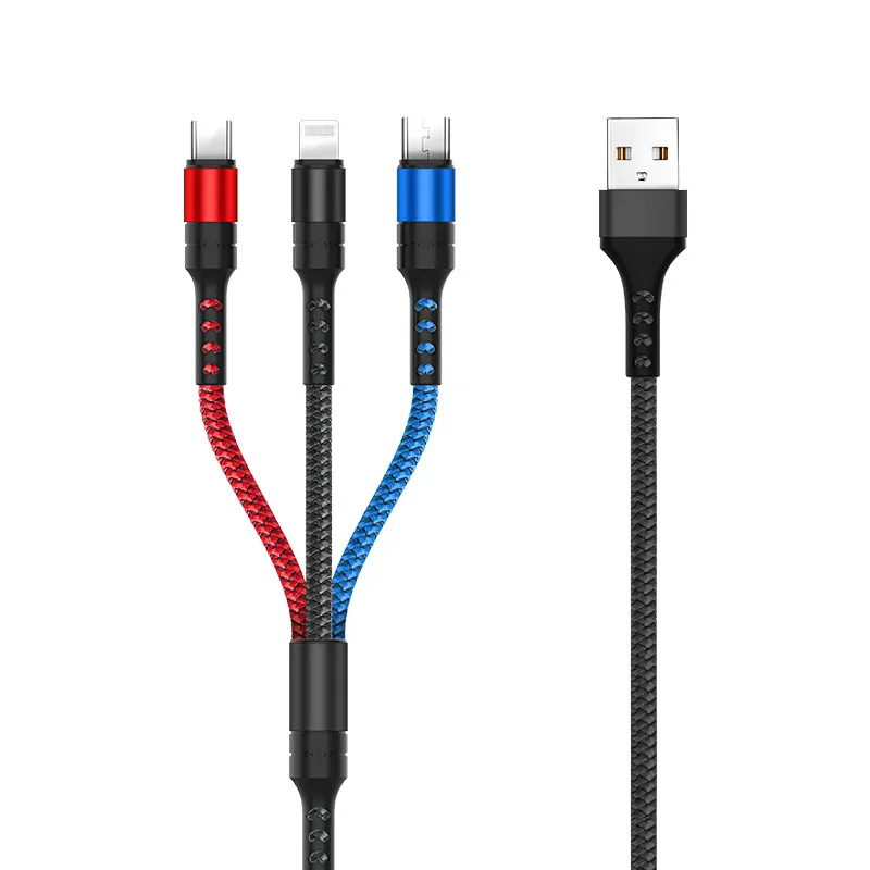 Nohon 5A 3 в 1 USB кабель для iPhone зарядное устройство Быстрая Зарядка Micro usb type C кабель для samsung S10 Xiaomi 8 Pin кабель Lightning - Цвет: Primary Color