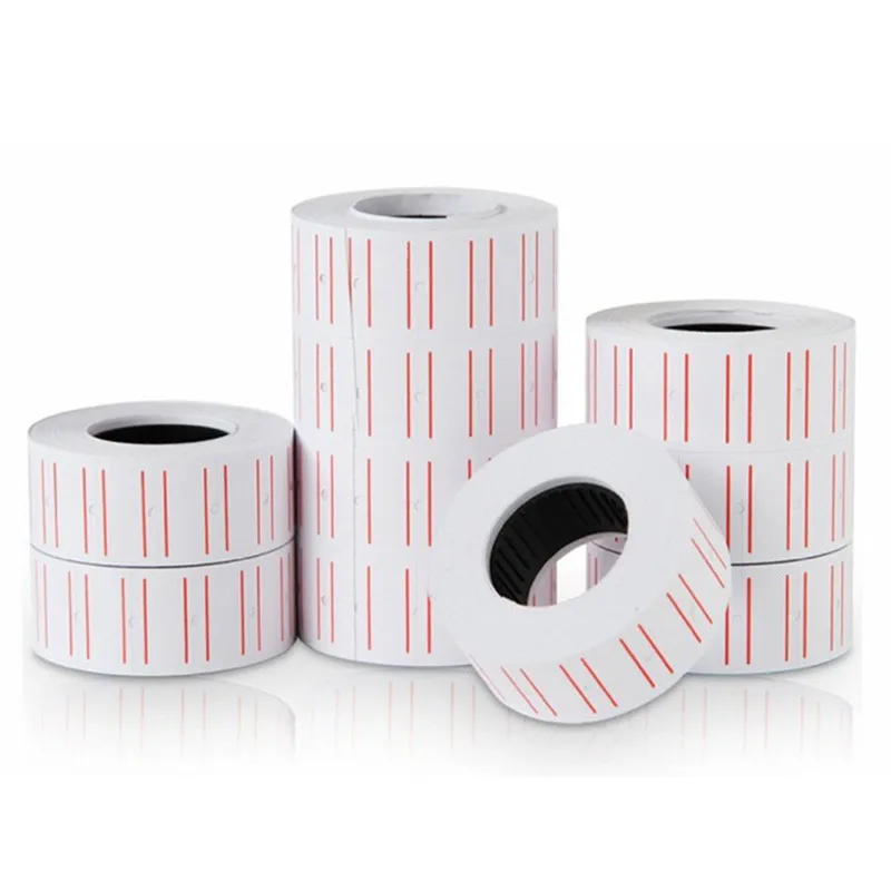 

10x Adhesive Price Labels Paper Tag Price Label Sticker Single Row for Price Gun Labeller 21mmX12mm Suitable for grocery