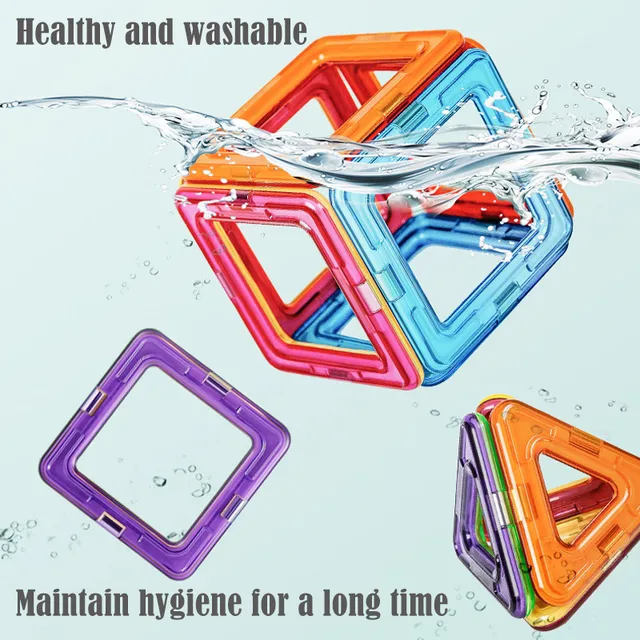 ZKZC 21-180pcs Big Size Magnetic Designer Magnet Building Blocks Construction Set Magnetic Bircks DIY Toys For Children Gifts 5