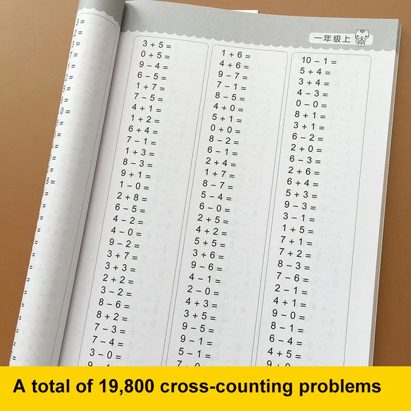 

100 Questions A Day, Arithmetic Exercise Book Adding and Subtracting Within 100 to Calculate Children's School Supplies by Mouth