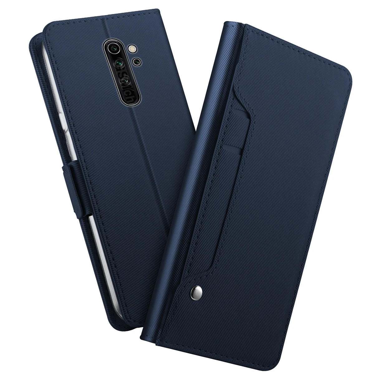 Для Xiaomi Redmi Note 8 Pro Чехол из искусственной кожи чехол-книжка с подставкой с зеркалом и отделениями для карт чехол для Redmi Note 8 противоударный чехол