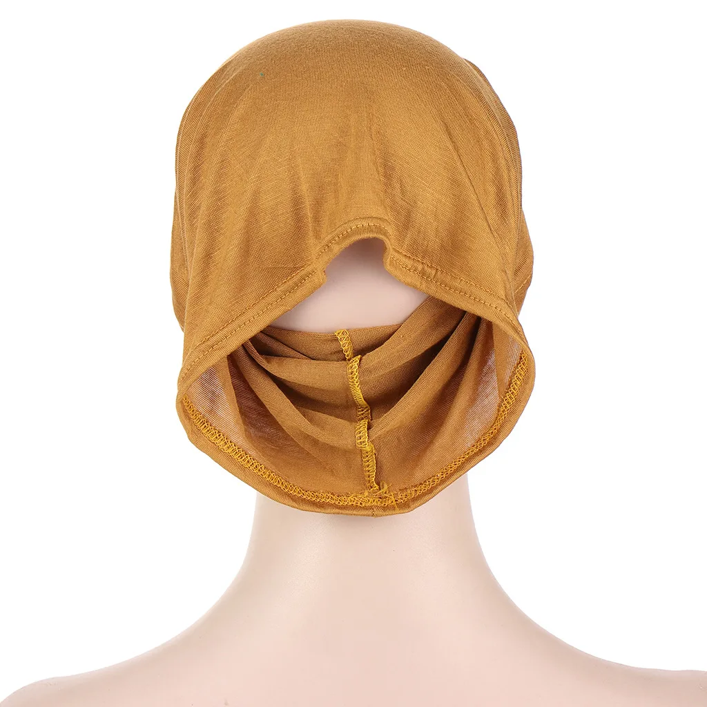 Muslim Headwear Women Stretch Hijab Turban Headwrap Underscarf Cap Shawl Islam Scarf Inner Hijabs Bonnet