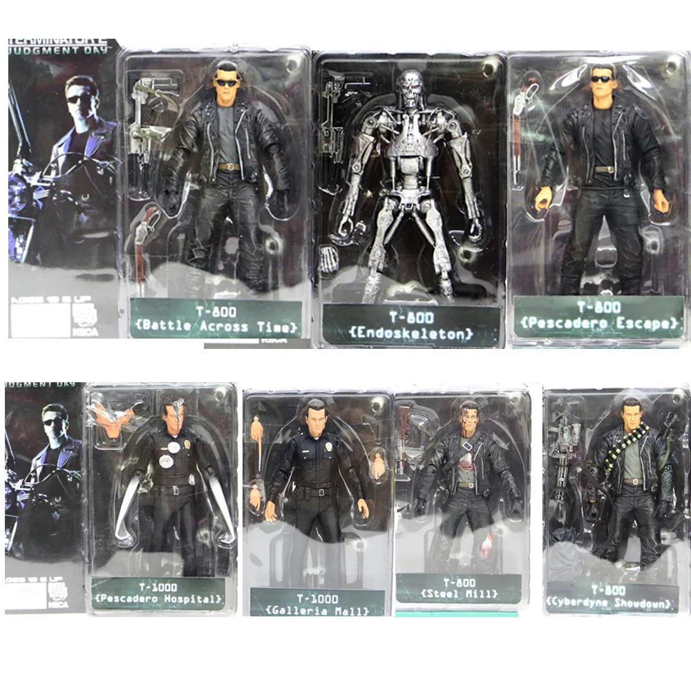 7 типов 18 см NECA Терминатор 2 фигурки T-800 T-1000 ПВХ экшн игрушечная фигурка-модель игрушки