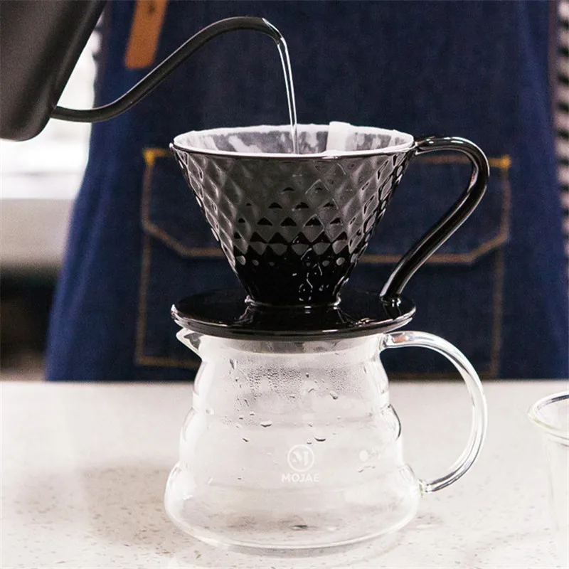 Керамические фильтры для кофе V60 кофейный фильтр чашка фарфор Перманентная