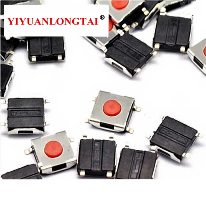 

50pcs6 * 6 * 2.5 mm light touch switch SMD 4 foot red micro-action button notebook display touch switch 6x6x3.1 mm