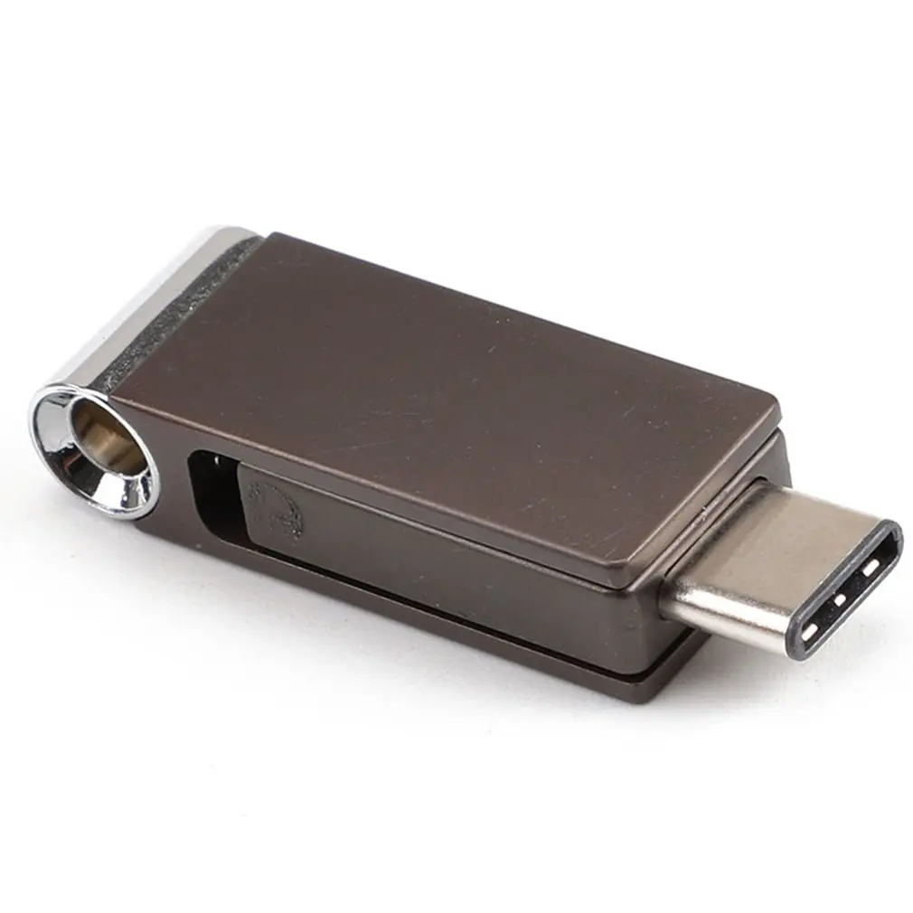 Темно-серый 3 в 1 тип-c USB 3,0 емкость U дисковая карта памяти, Флеш накопитель диск из сплава для Android смартфонов планшетных ПК