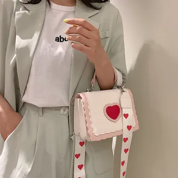 

Sweet Small Bag for Women 2020 New Girl Broadband Shoulder Bag Versatile Texture Portable Crossbody Small Square Bag Handbag