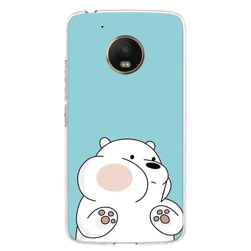 Чехол для телефона We Ice Bare Bears для Motorola Moto G7 G6 G5S G5 E4 Plus G4 E5 Play power EU Подарочный чехол с рисунком