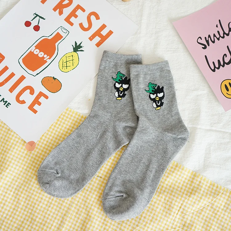 Мультяшные аниме Gudetama Pom Purin Kerokerokeroppi Kiki Lala Cinnamoroll BabyCinnamoroll Bad Марка Badtz Maru милые женские носки