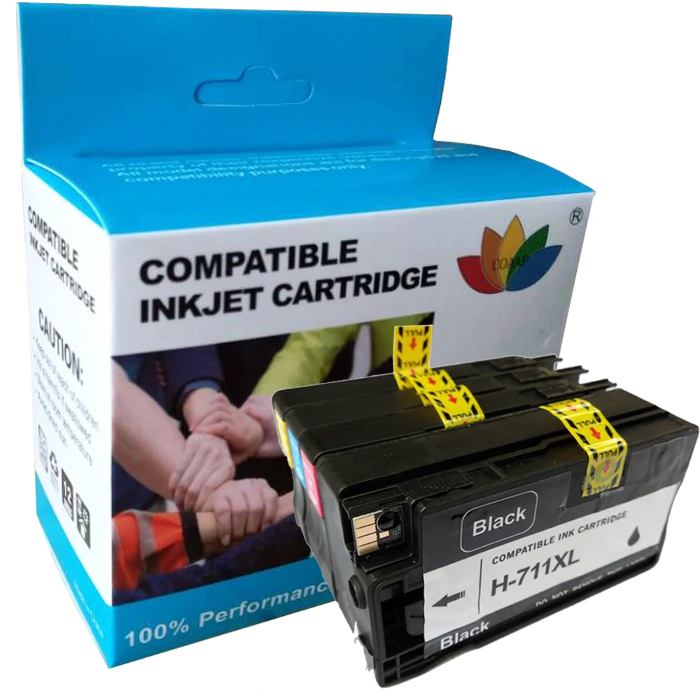 1Set Compatible HP 711 CZ133A CZ130A CZ131A CZ132A Ink Cartridges for HP DesignJet T520 T120 Printer Full Ink