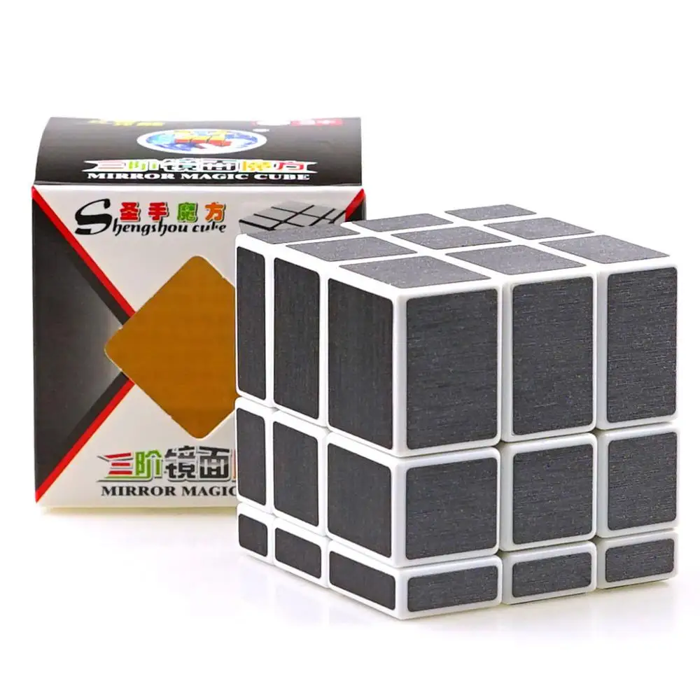 3x3x3 магический зеркальный куб, Профессиональный Золотой Серебряный куб, магический литой пазл с покрытием, скоростной поворот, обучающие и обучающие игрушки - Цвет: Белый