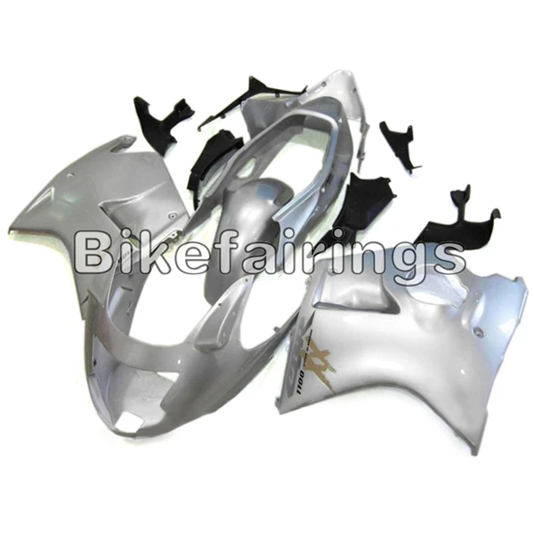 Полностью серебристого цвета и Золотая наклейка Обтекатели для Honda CBR1100XX 1997 1998 1999 2000 2001 2002 03 04 05 06 2007 Пластик кузов корпусов
