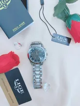 LIGE-Reloj clásico de cuarzo para mujer, pulsera de acero inoxidable resistente al agua, reloj de moda, regalo, fecha, novedad de 2021, envío directo