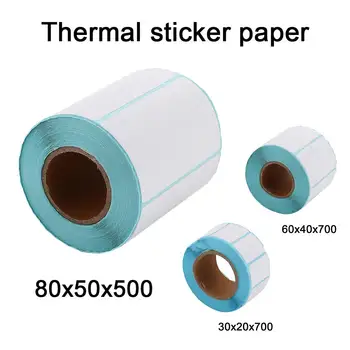

Thermal Fax Paper Printer Scanner Sticker Shop Office Round White Universal Durable Thermal Label Paper Waterproof