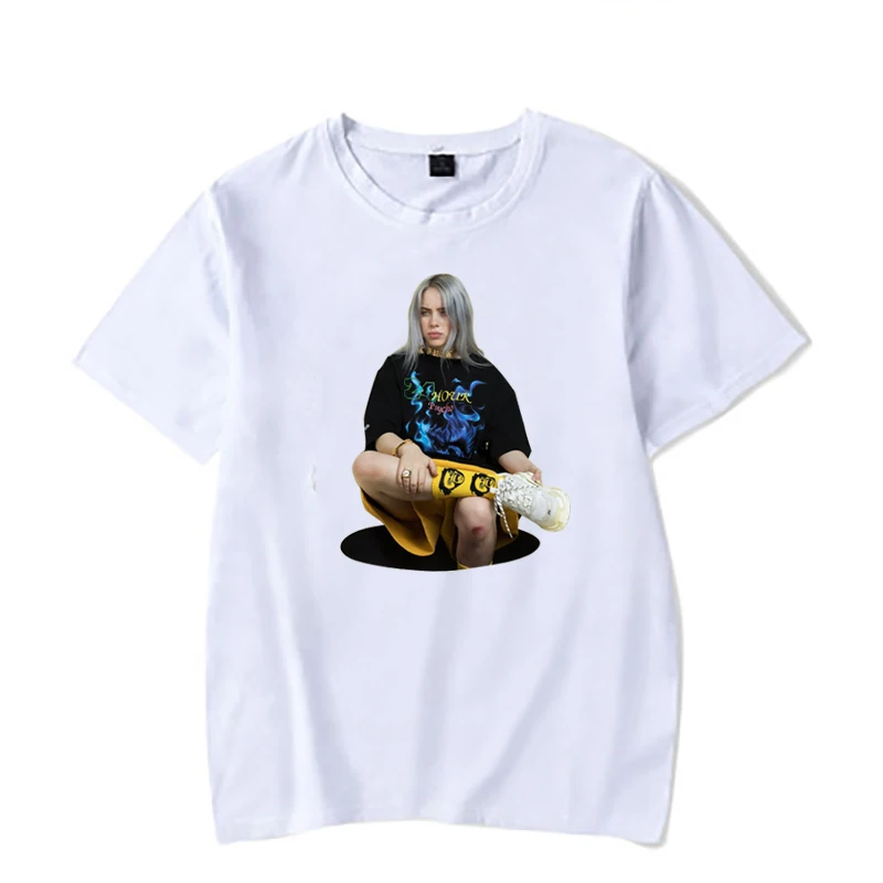 Модная детская одежда Billie Eilish, топы для маленьких девочек, футболки для мальчиков и девочек-подростков, школьные футболки, Kpop, повседневный Детский костюм