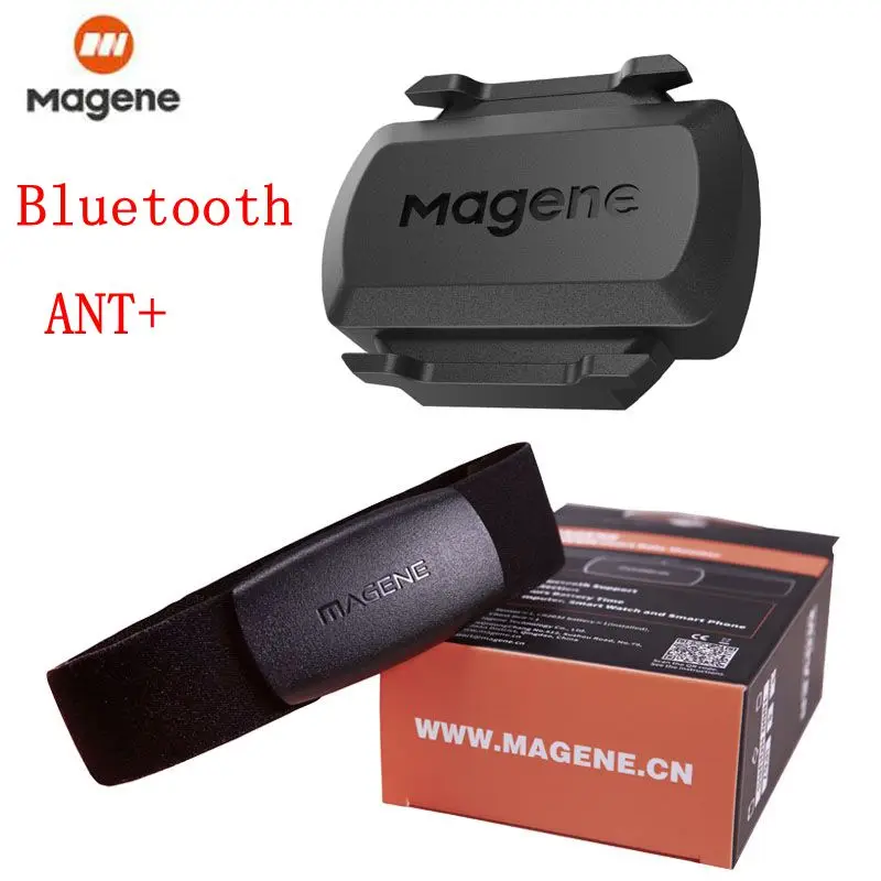 Велокомпьютер MAGENE 210 Mover H64 с датчиком скорости пульсометром и Bluetooth для Garmin Edge bryton