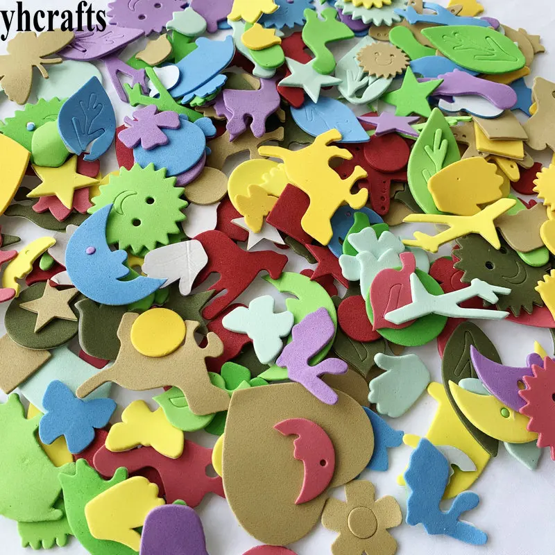 550PCS mix all shape heart star leaf butterfly flower moon sun foot animal airplane foam stickers bulk wholesale kawaii small animal foam 3d decorative stationery stickers scrapbooking diy diary album stick label cat panda stickers for kids