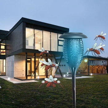 

Solar Mosquito Killer Lamp Outdoor Floor Light Garden Decoration Landscape Led Spotlight Floodlights Built in Battery Waterproof
