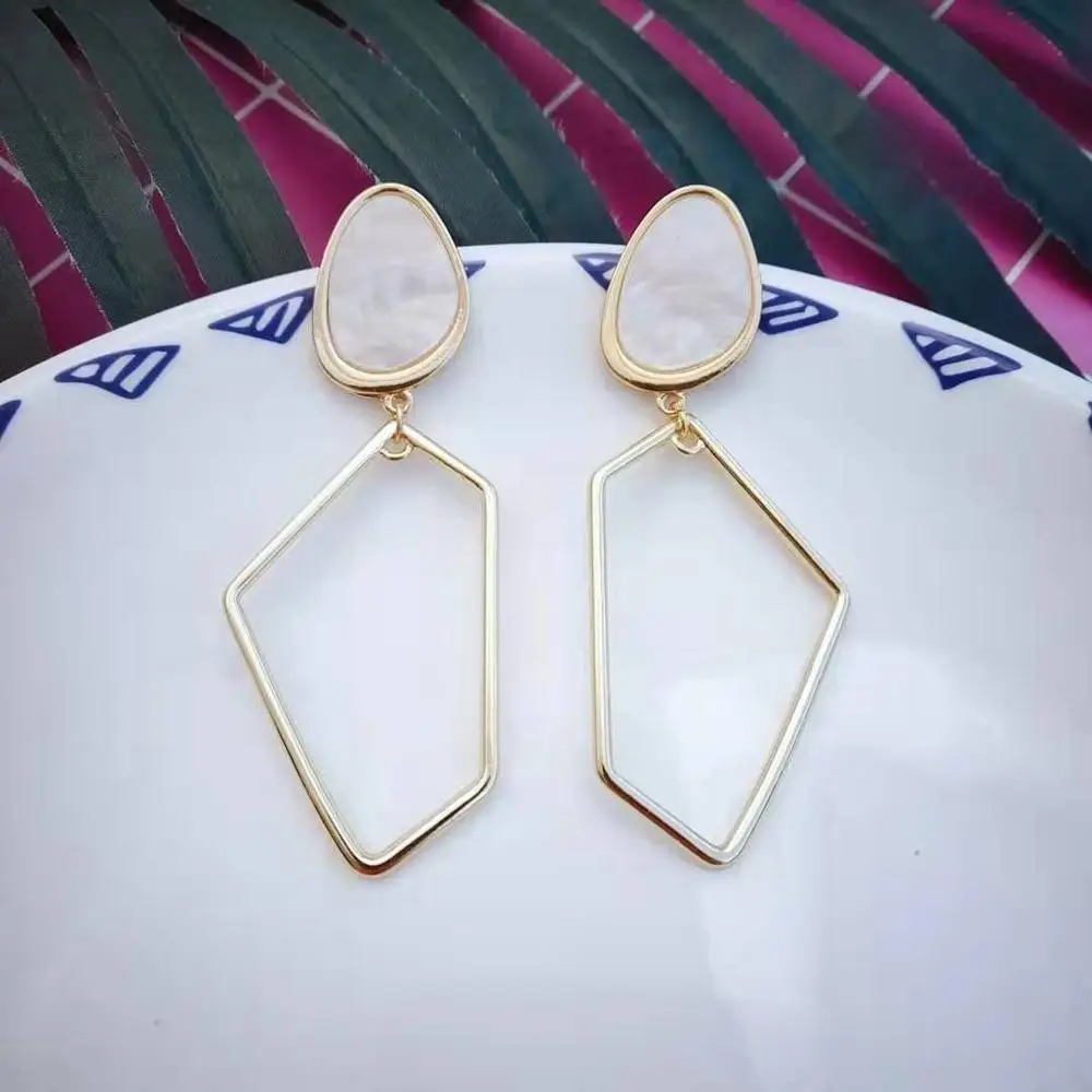 Новое поступление 2020 золотые серьги модные ювелирные свадебные вечерние женские