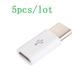 

Hot sale! 5pcs/lot USB 3.1 Type C Male to Micro USB Female Adapter Converter Connector USB-C black and white Support OTG