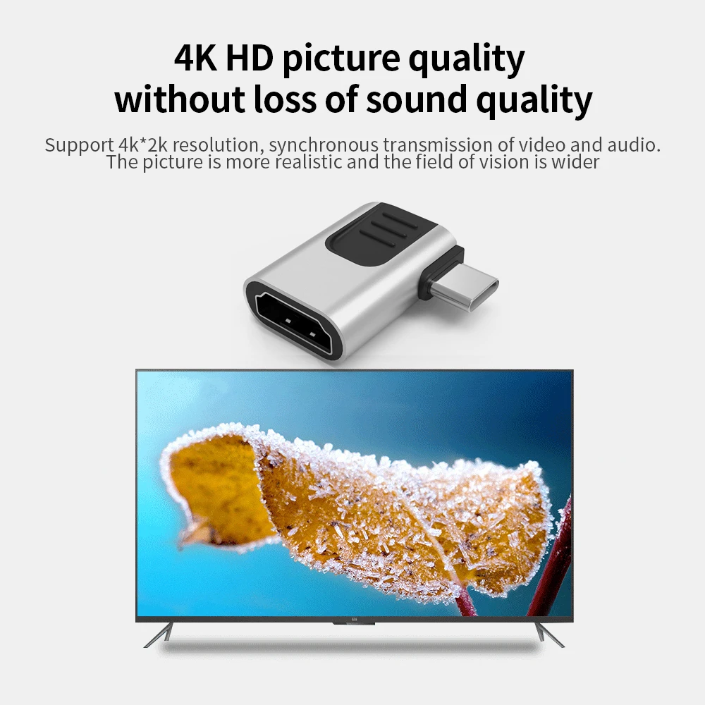USB C To Compatible Adapter For MacBook 4K 2K Cable Type C Compatible HD Adapter For Samsung Galaxy S10 Huawei Mate P20 type c adapter