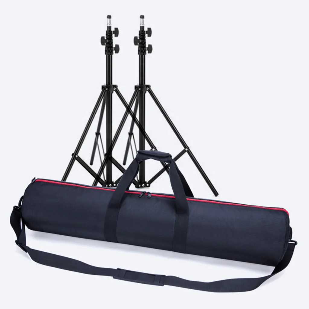 2Pcs Foldable Lightweight Light Stand Carrying Bag with Strap 65cm+120cm