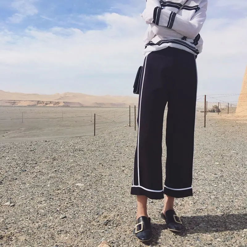 

Spring And Autumn New Style Side Stripes Casual Maternity Pants Summer Loose Slimming Maternity Clothes Loose Pants Capri Pants
