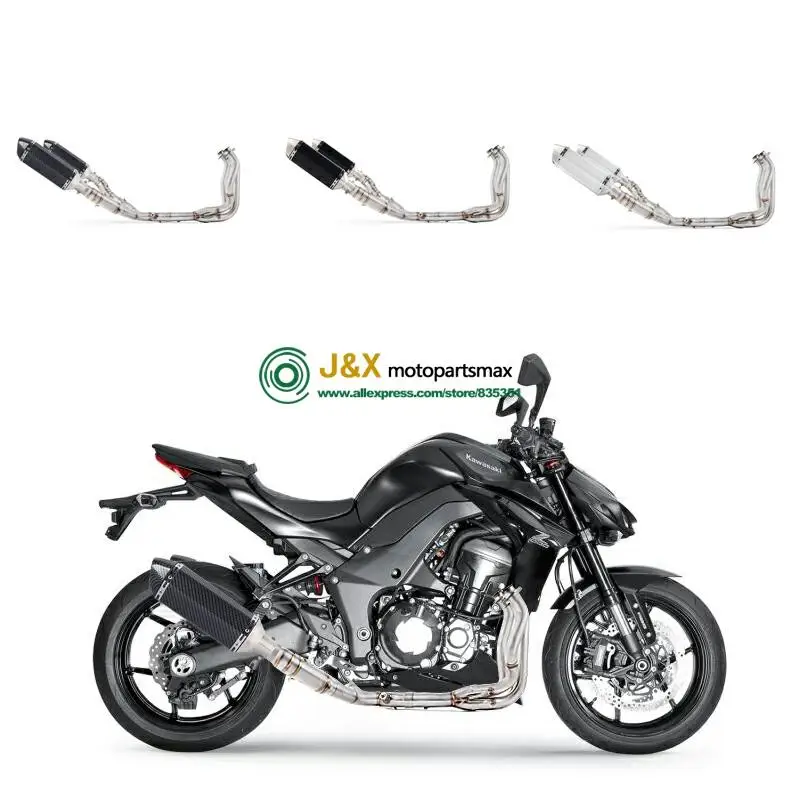 Z1000 средняя выхлопная труба мотоцикла+ глушитель полная система для KAWASAKI Z1000 2010- 2011 2012 2013