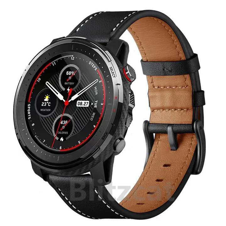 Ремешки для наручных часов из натуральной кожи ремешок для Xiaomi Huami Amazfit Stratos 3 2 2S pace сменный ремешок на запястье