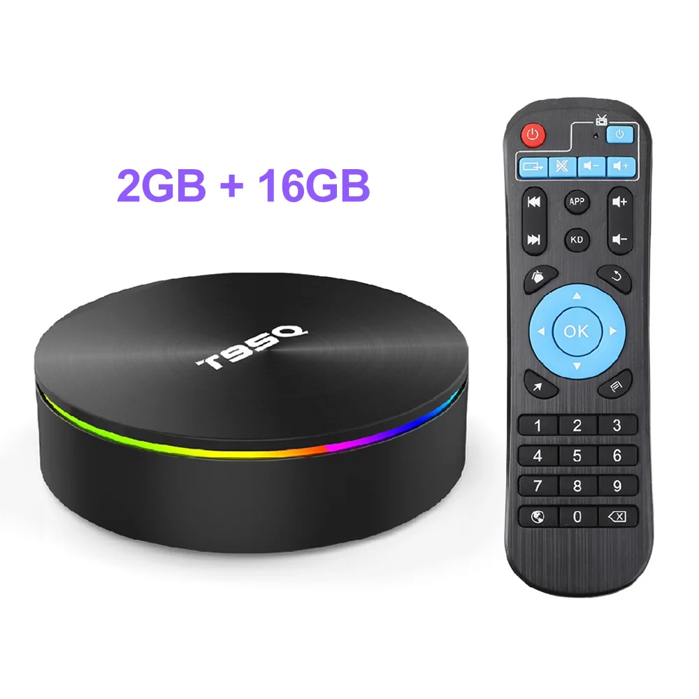 T95Q 4 Гб 64 ГБ Android 9,0 ТВ приставка 4K медиаплеер DDR3 Amlogic S905X2 четырехъядерный 2,4G& 5GHz двойной Wifi BT4.1 100M H.265 Смарт ТВ приставка - Цвет: Only 2G 16G