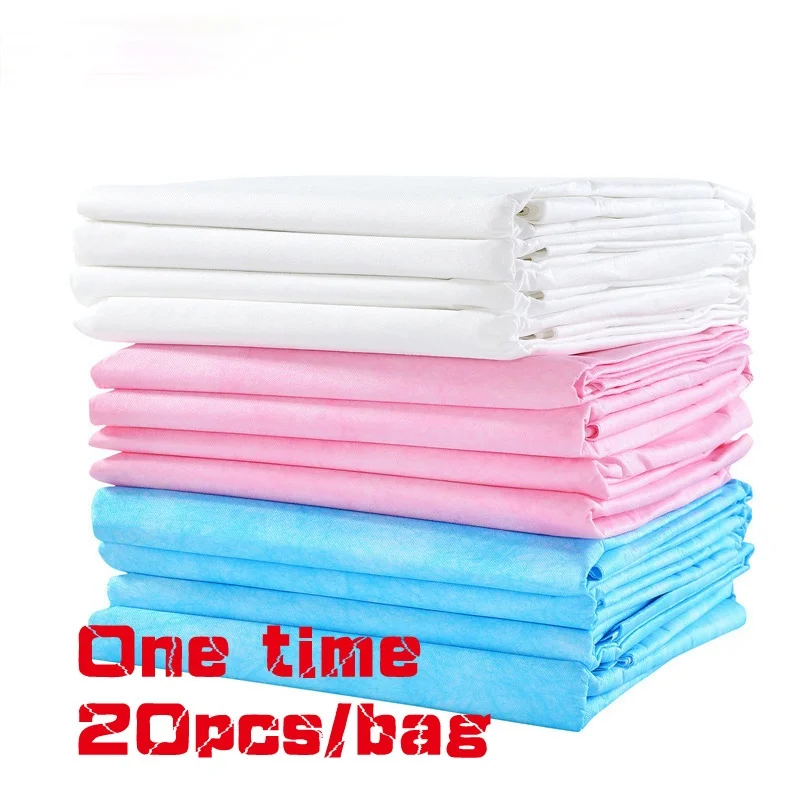 

20pcs/Bag waterproof Beauty salon Table Bed Sheet Solid Polyester Flat Sheet for Treatment SPA Disposible Massage sheet 75*175cm