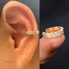 85970-dffa36.jpg Boucles d'oreilles à Clip pour femmes et filles, 1 pièce, géométrie creuse arc-en-ciel, CZ, manchette, grimpeur, Cartilage, os, faux boucle d'oreille, Non Piercing
