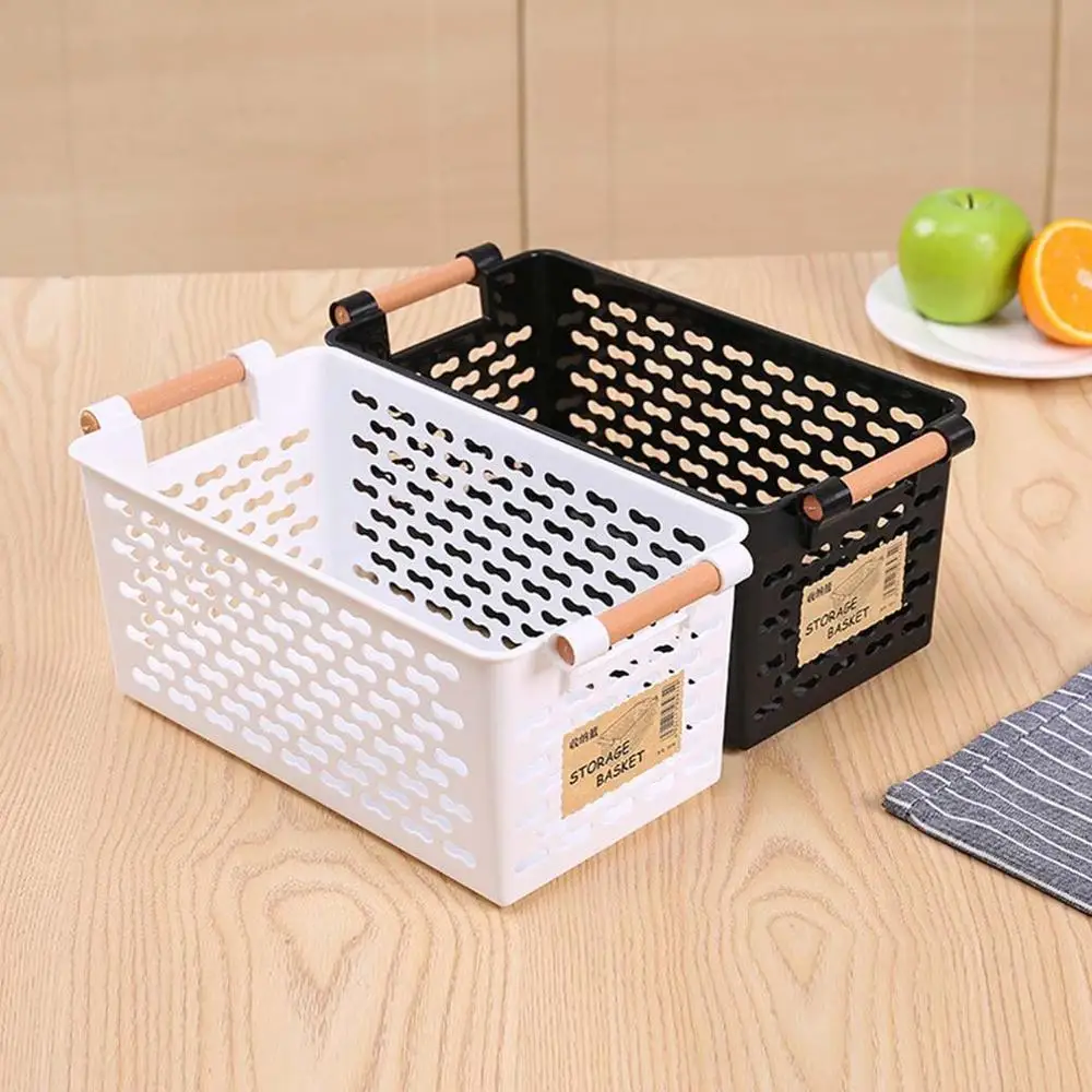 

Multifunctional Hollow Home Portable Kitchen Drain Bath Desktop Cosmetics Storage Basket Plastic Small Clothes Storage Organizer