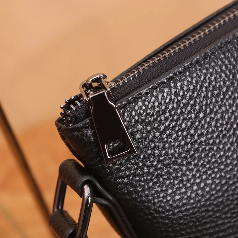 Kaisiludi Leather Messenger bag man bag fashion shoulder bag cowhide vertical man bag business casual