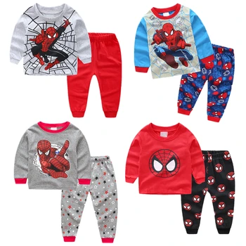 

Kids Pajamas Sets Sleepwear Spider Man Children Clothing Baby Pajama Set Cotton Autumn Long Sleeve Boys Clothes Set Costume Wear