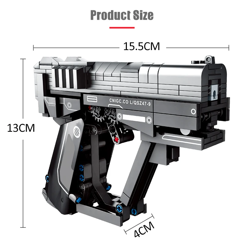 Городской полицейский пистолет модель пистолета строительные блоки военный