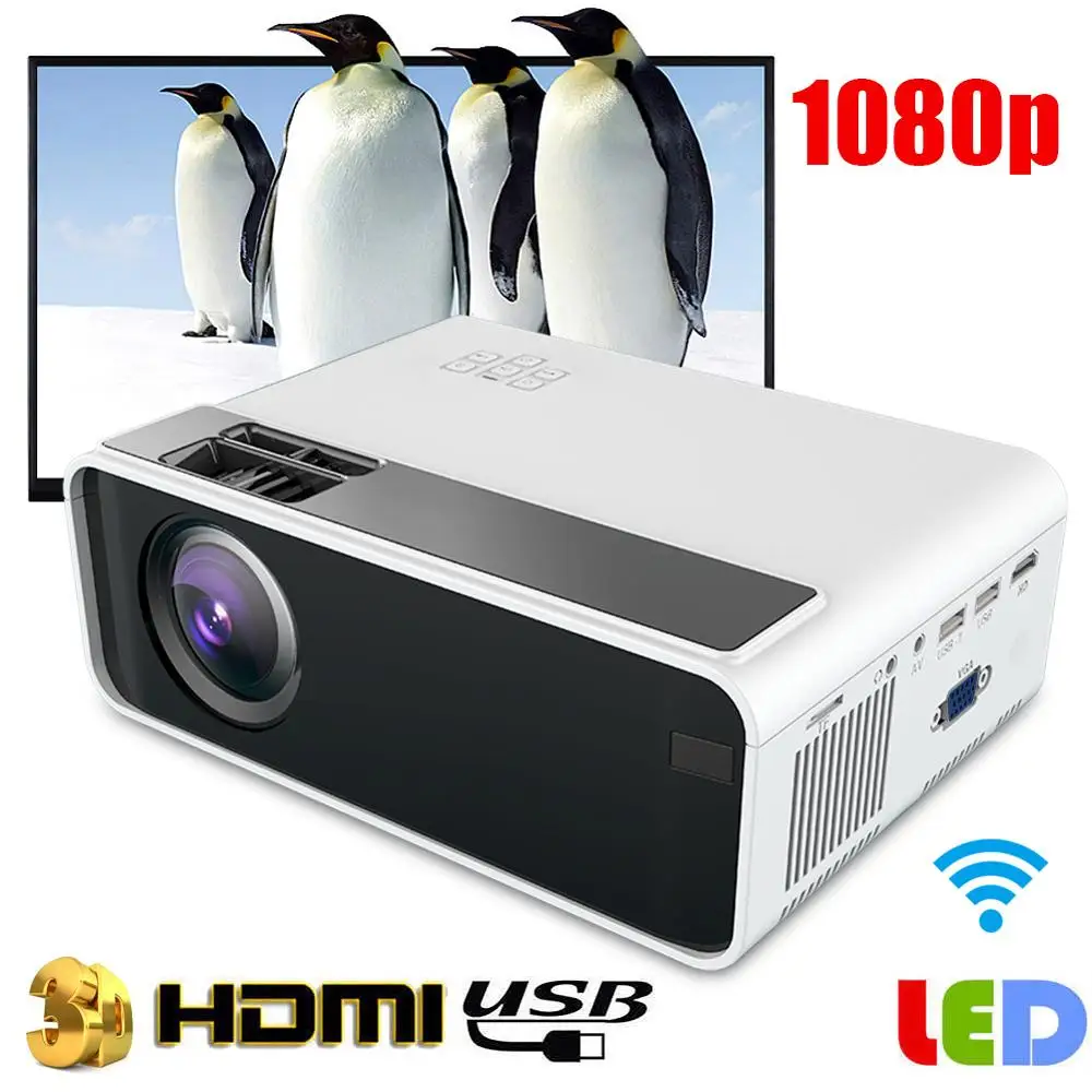 W13 Ultra 3D HD 1080P светодиодный мини-проектор HDMI tv домашний кинотеатр мультимедийный домашний кинотеатр 480P стандартная версия