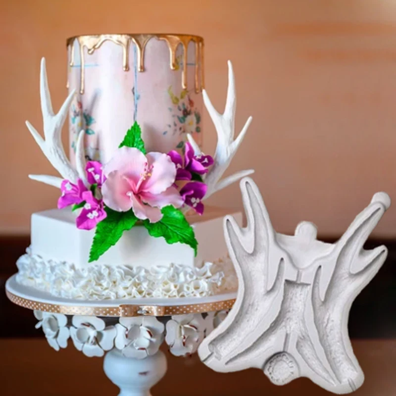 Большие рога силиконовые формы помадные торты декоративные инструменты Sugarcrafts