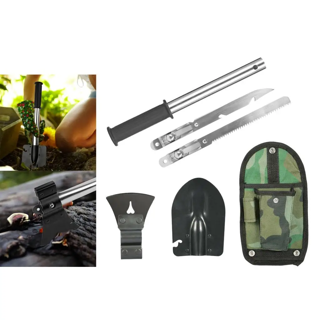 Camping Shovel Military Entrenching Tool kit,Tactical Trench Shovel Emergency Survival Shovel Kit for Hiking,Hunting,Car